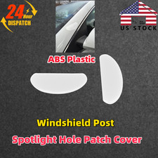 Windshield Post Spotlight Hole Patch Cover 2pcs Gloss White For Police Vehicle Windshield Post Spotlight Hole Patch Cover 2pcs Gloss White For Police Vehicle