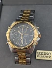 Seiko Quartz Sports 150 Chronograph 7t42 6a0a Vintage With Original Box