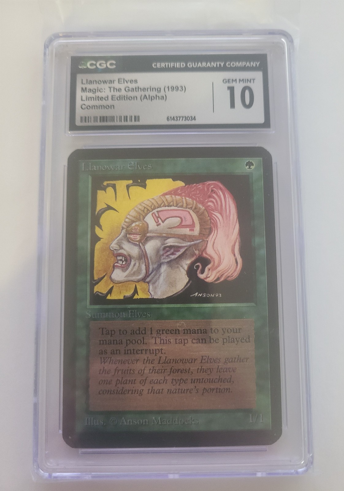Llanowar Elves Alpha MTG CGC 10