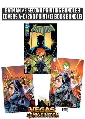BATMAN #3 Second Printing Bundle 3 Covers A-C (2nd Print) [3 Book Bundle]