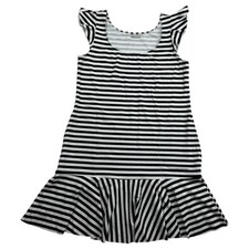 TOMMY BAHAMA Breaker Bay Flounce Spa Dress Sz S Black/White UPF 50 Flutter Sleev
