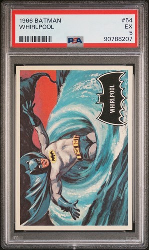 1966 Topps Batman Black Bat #54 Whirlpool — PSA 5