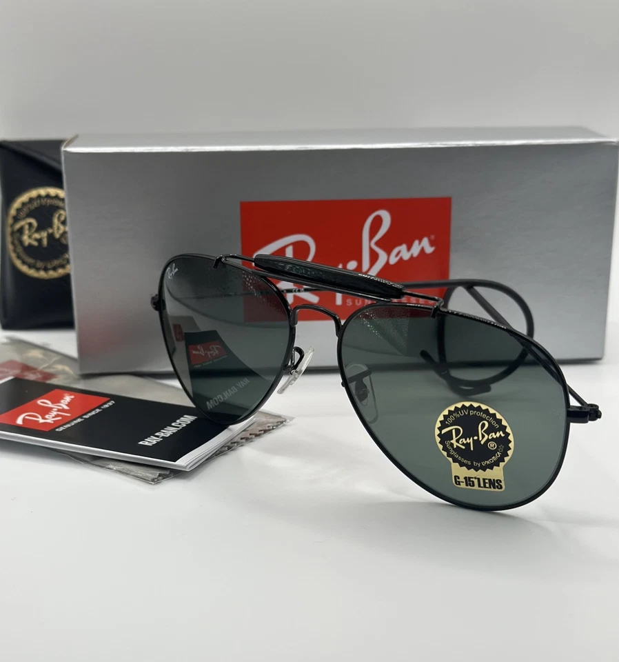 Ray-Ban RB3030 Outdoorsman L9500 58•14 160 Green G-15 Lens  58mm Sunglasses - Image 2 of 4