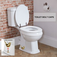 2x Durable Toilet Bolt Caps with Bird Design fit for Long-Lasting Bathroom Style