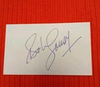 BOB COUSY BOSTON CELTICS 3x5 Blue Index Card HOF AUTOGRAPH