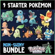 All 9 Starters Shiny Kalos Kanto Z-A Pokemon ...