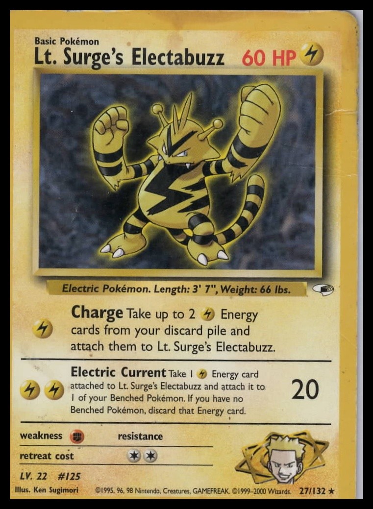 City Gym Decks Lt. Surge's Electabuzz