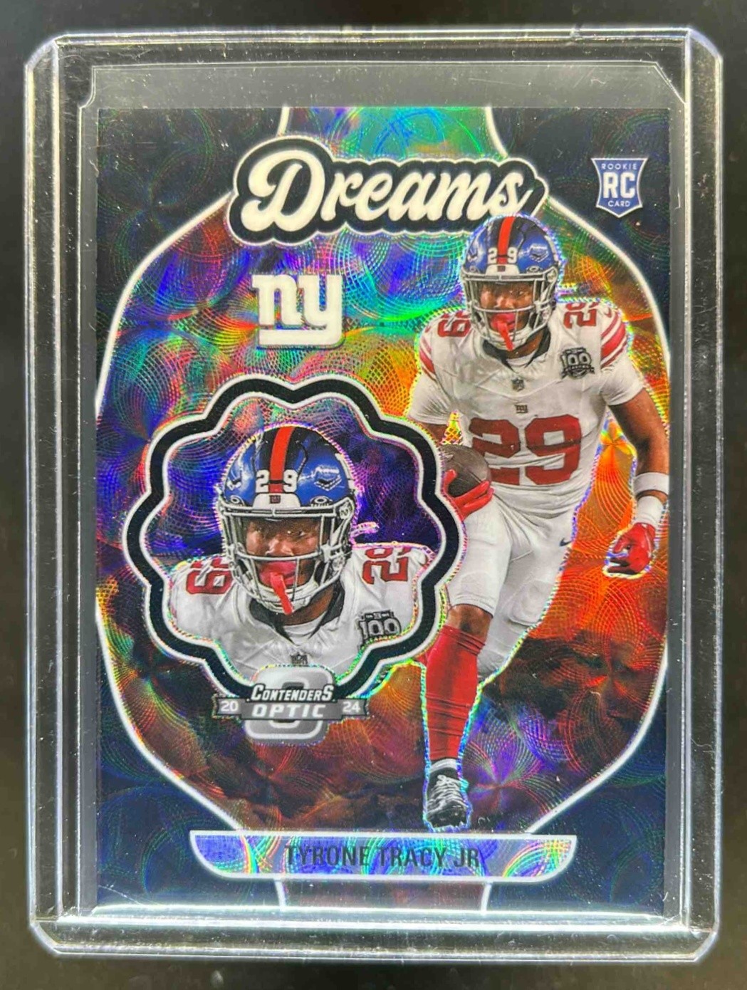 2024 Contenders Optic Tyrone Tracy Jr. Dreams RC Black Scope Prizm #15/25 Giants