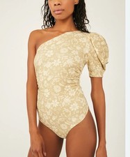 Free People Somethin Bout You Bodysuit In Cactus Print Sz XL New