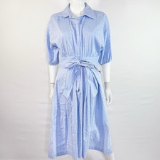 Eliza J Blue Plaid Shirt Dress Size 10 Casual Preppy Classic Summer Short Sleeve