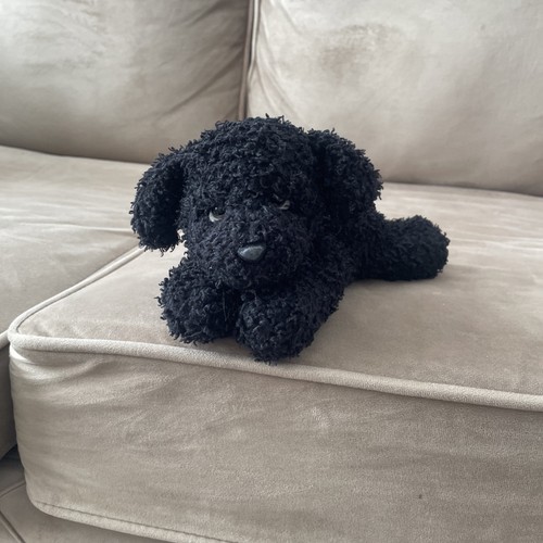 Russ Berrie Scruffy Dog Plush Toy black beanie soft toy 9” long Cockerpoo - Bild 3 von 6