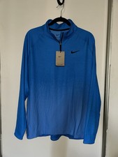 Nike Pullover Mens Blue Dri-FIT ADV 1/4 Zip Golf Long Sleeve L 
