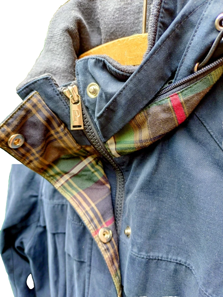 Pendleton Hooded Parka Rain Jacket | Navy Blue | Flannel Lining | Women's Size M - Bild 2 von 4