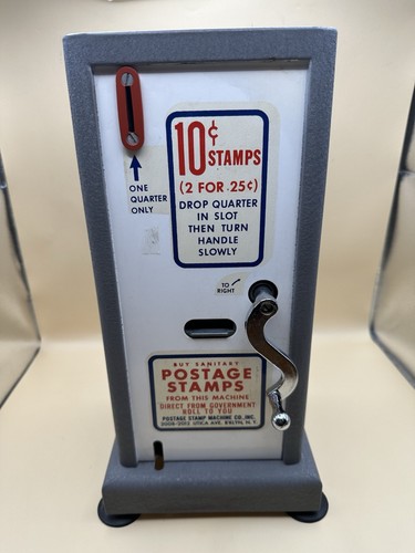 Vintage Postage Stamp Vending Machine Coin Operated Countertop Display READ