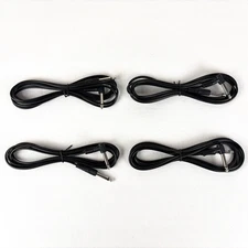 4PACK 10 Foot Right Angle to Straight 1/4" Ends ~  Guitar Cables ~ Set of 4 ~