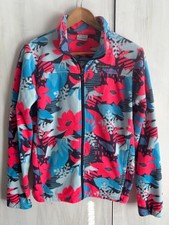 Columbia Girls Castle Dale Print Tropical Floral Full Zip Fleece Jacket XL 18/20
