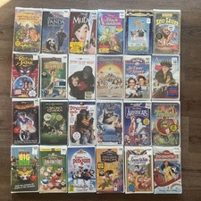 Disney Clamshell VHS Lot Of 24 Sealed New, Mixed Variety Kids Children  s Movies