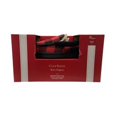 Club Room Men's Cushioned Red Plaid Slippers Size Small 6-7 NEW