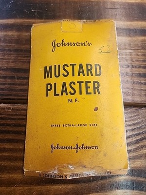 NIP Vintage 1950s JOHNSON S MUSTARD PLASTER N.F. - New Brunswick NJ - RARE!