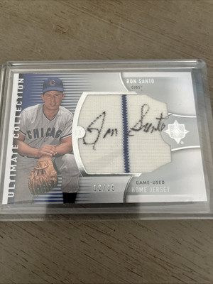 2008 Ultimate Collection Game Used Home Jersey Autograph Ron Santo /35 Cubs HOF