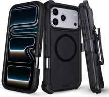 Defender for Iphone 17 Pro Max Case with Belt Clip Holster, Compatible with Mag