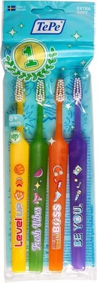 Kids Select Compact X Soft Die schonende Zahnbürste für Kinder, Gemischt, 4 s