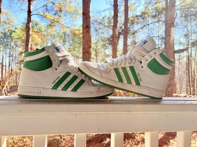 #ad Adidas Top Ten Hi – White amp; Green – Size 11.5 US – Excellent Condition $80.00