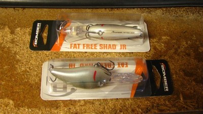 Bomber lure, ''Fat Free Shad jr '',  2 1/2'',  5/8 oz, 2 ct,  nip, free shipping