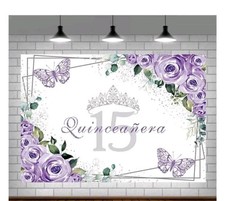 NEW Quincea era Vinyl Backdrop 7x10 Ft- 15th Birthday MIS QUINCE A OS