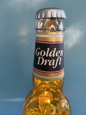 Vintage 90s Michelob Golden Draft Light Up Beer Bottle Lamp - Man