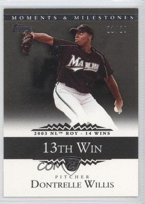 2007 Moments & Milestones Black 21/29 Dontrelle Willis (2003 NL ROY 14 Wins) 0a1