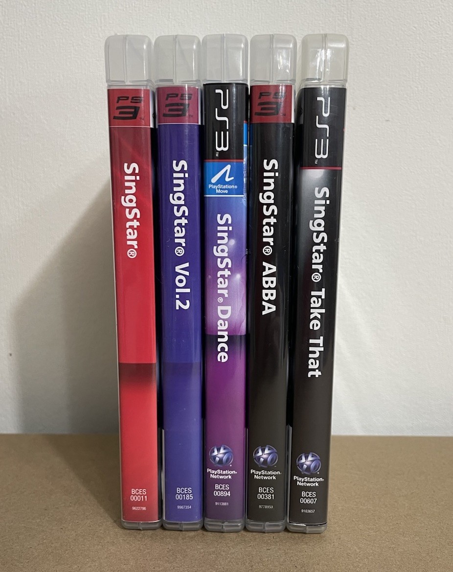 5 x PS3 Singstar Games Bundle: Singstar Vol.1 & Vol.2 & Dance Abba Take That