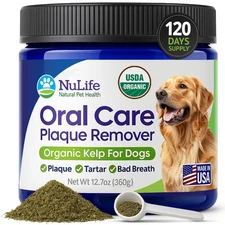 Dog Teeth Cleaning Powder, Dog Plaque and Tartar Remover, Bad Breath Treatmen...