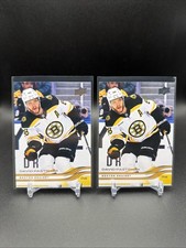 David Pastrnak 2025-26 Upper Deck Series 1 Base Card #7 Bruins (2) Cards