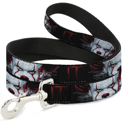 Dog Leash IT CHAPTER TWO Pennywise Face CLOSE-UP Black/Red/Blues NAR (US IMPORT)