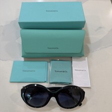 Tiffany Co. Women's Sunglasses TF4227 BU New With Case/Box And Cloth