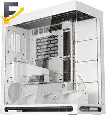 HS 420 VGPU Dual-Chamber Mid Tower ATX PC Case White Pcie 5.0 Vertical
