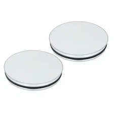 2 Pcs 12 Inch Galvanized Steel Duct End Cap Metal Tee Cap with Rubber Gasket