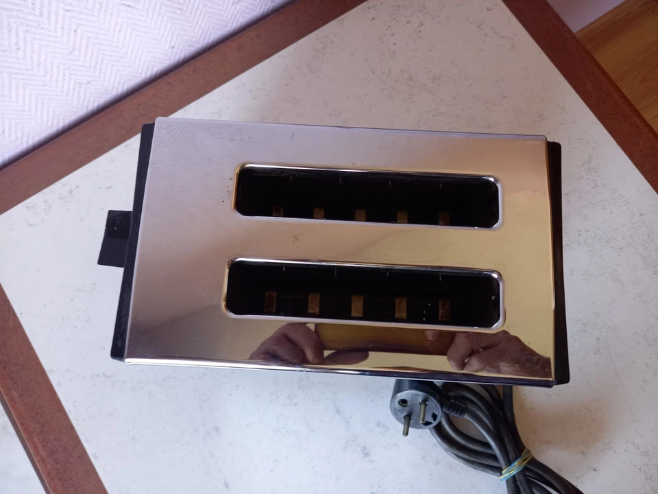 calor ancien grille pain double en métal chromé vintage. - Photo 2/4