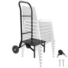 VEVOR Folding Chair Rack Cart for 10 Chairs of 150 LBS Push-Style Chair Dolly
