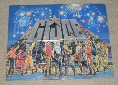 Vintage 1985 GI G.I. Joe Figure Group Magazine Poster Ad ARAH Display Promo 80s