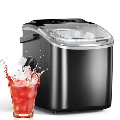 Countertop Ice Maker With Handle | Produces 26 Pounds Of Ice Within 24 Hours