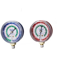 YELLOW JACKET 49002 Low Side Gauge, 2 1/2 in Dia, Blue 2NXD9