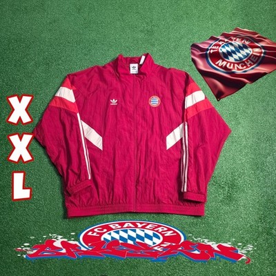  Adidas FC Bayern Munich Full Zip Men s Soccer Track Jacket Red Lifestyle XXL 