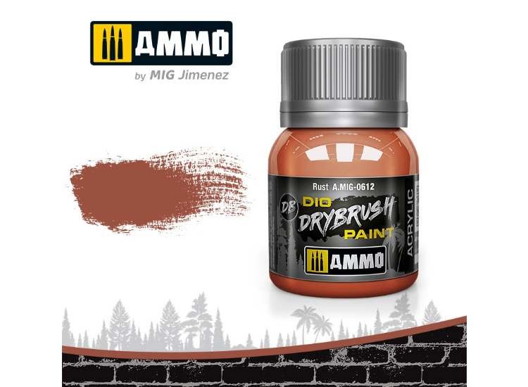 Ammo Mig A.Mig0612 40ml - Drybrush Acrylic Paint - Rust
