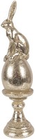 Clayre & Eef 6PR6067 Dekoration Kaninchen Auf Ei Goldfarben 6X26 Cm