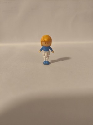 Polly Pocket Bluebird 1990 Midge Figur Blau Weiße Kleidung Teeter-Totter Wippe
