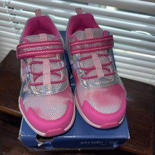 Stride Rite NEW M2P Player Pink White Kids Sneakers, Girls Size 12W Hook Loop