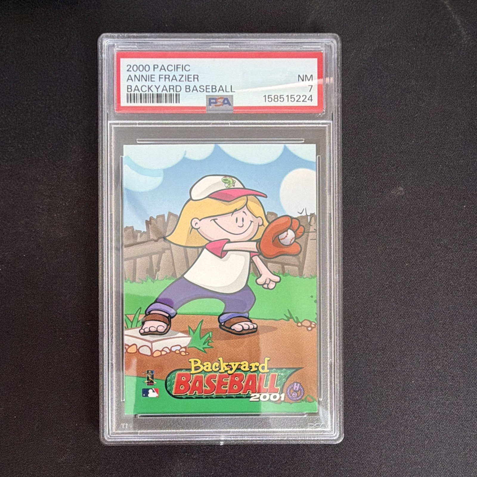 Pacific 2000 Backyard Baseball 2001 Annie Frazier PSA 7 Graded Card 059/181
