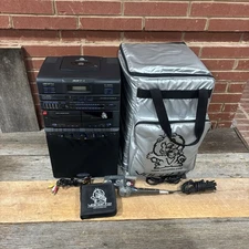 VocoPro Duet -II Karaoke System With Microphone Cassette CD Deck TESTED